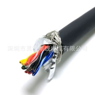 PUR Drag Chain Cable Robot Servo Shielded Drag Chain Cable 8 Pairs 16 Core TRVSP8 * 2 * 22AWG