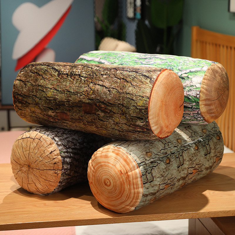 Creative Simulation Stump Wood Pillow Cushion