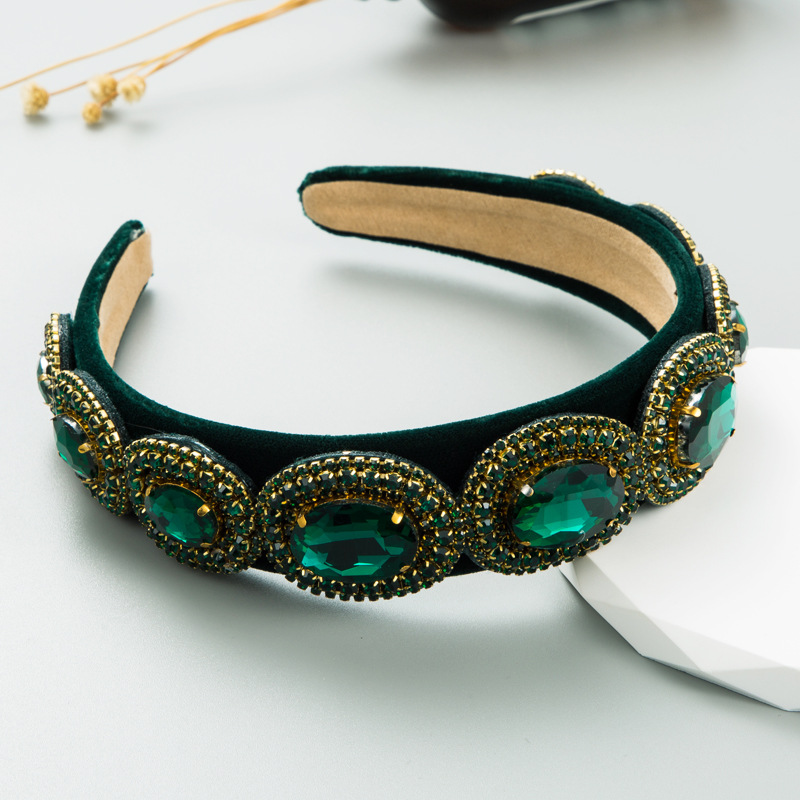Plaid Pattern Fashion Plaid Cloth Diamond Hair Band