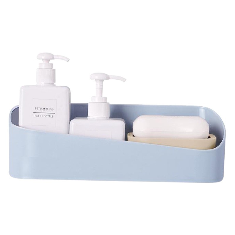 Hedou baño fuerte pasta colgante de pared de plástico Punch-libre de pared rack de almacenamiento de forma geométrica baño rack de almacenamiento