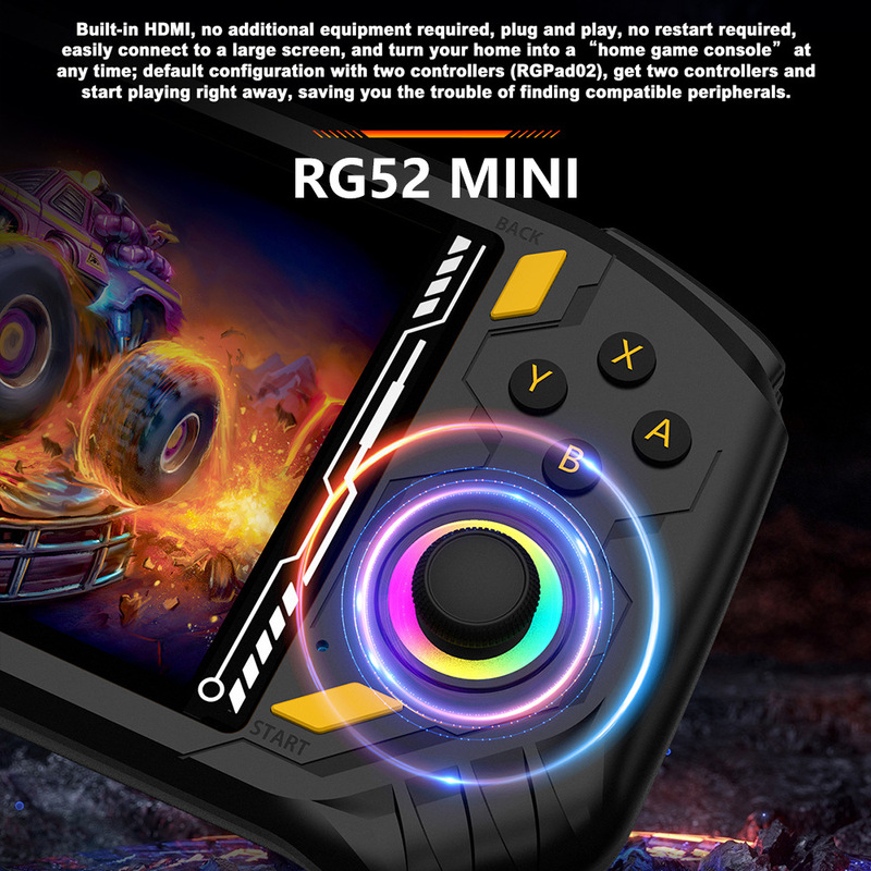 游戏机5.5英寸PSP新款RG52Pro max复古掌上游戏机街机FC掌机跨境|undefined