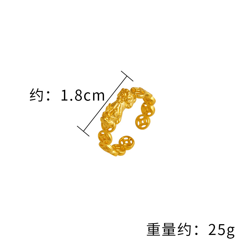 Vietnam moneda de oro, oro, anillo de las mujeres, anillo de índice de la boca abierta, anillo ajustable suministro al por mayor