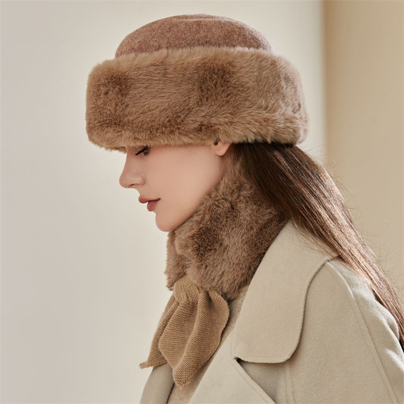 Gorro ushanka y cuello térmico para hombre peluche invierno_voghion.com