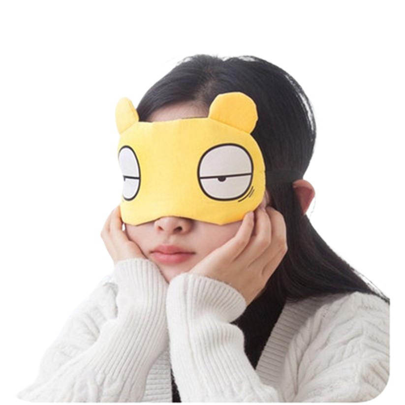 Dibujos animados lindo hielo comprimir sueño sombreado bolsa de hielo máscara de ojo frío transpirable dormir máscara de ojo aliviar la fatiga ocular