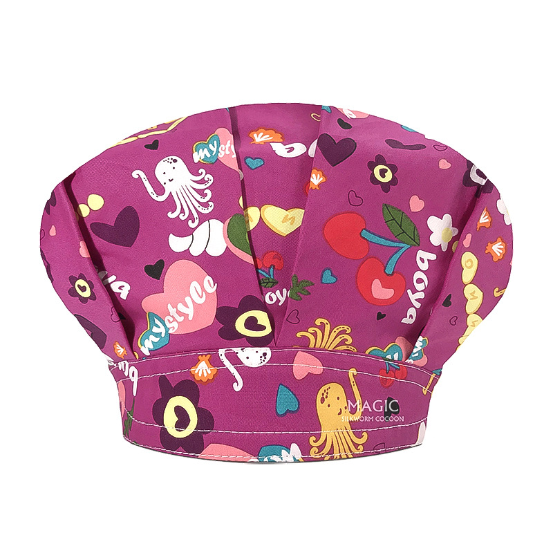 Un gran número de en stock de gama alta de algodón impreso tapa de cirugía oral dental hembra doctor enfermera Pelo Largo cerrado dedo del pie gorra mullida