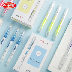 Master the direct liquid color fluorescent pen with 6 color options, fluorescent marking pen for students with light color series and no odor candy color