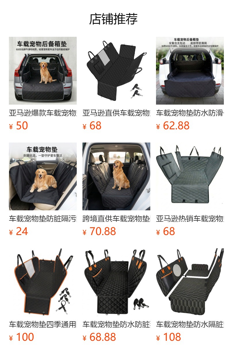 Cross-border exclusive car pet mat made of thickened Oxford fabric, anti-stain, anti-dirt, scratch-resistant, wear-resistant car trunk mat