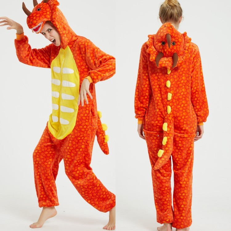 Pijama Mameluco de Animales de Franela Térmico para Hogar