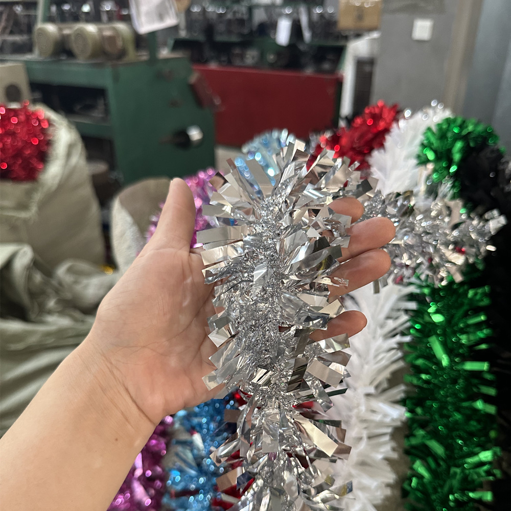 Transfronterizo Amazon explosivo diseño de Navidad decoración de hojas anchas fiestas de fiestas de lana 9cm2 metros de cifrado