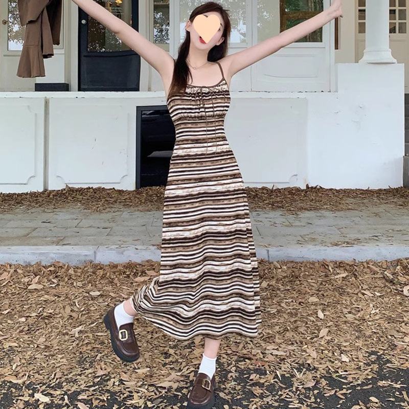 다용도 브라운 서스펜더 스커트 일체형 옵션