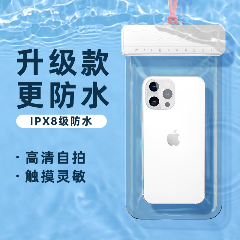 Diving Touch Screen Waterproof Bag Swimming Snorkeling Mobile Phone Waterproof Bag Transparent Waterproof Bag Anti-Fog High-Definition Safety Sealed Bag