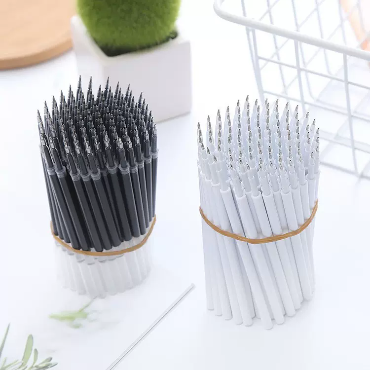 高颜值st头笔芯刷题小白笔中性笔替芯办公用品学生文具按动笔芯