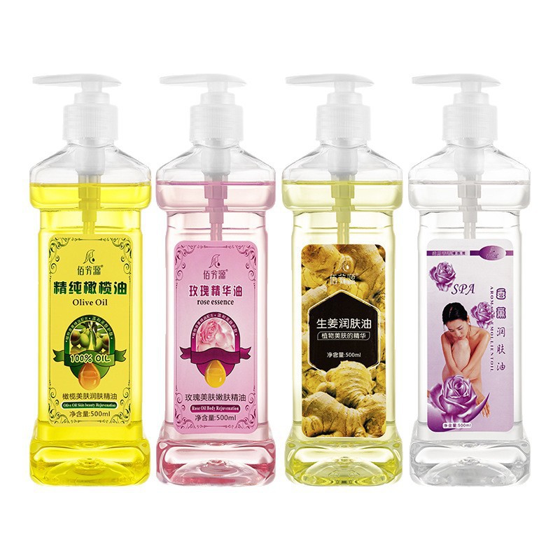 Capacious massager contains rose full body with ginger, cosmetic massage oil, for beauty salons 5