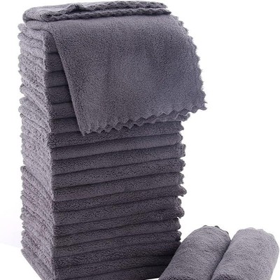 工厂现货批发切边珊瑚绒抹布厨房洗碗巾超细纤维清洁布家用百洁布|ms