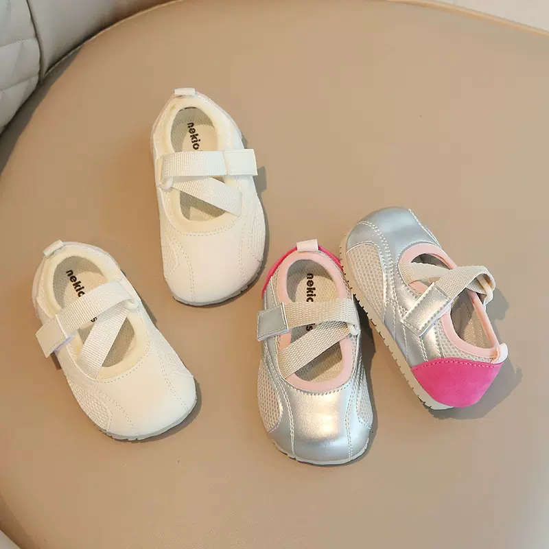 女童童鞋2025秋季软底网面透气运动鞋男宝宝时尚防滑学步鞋德训鞋