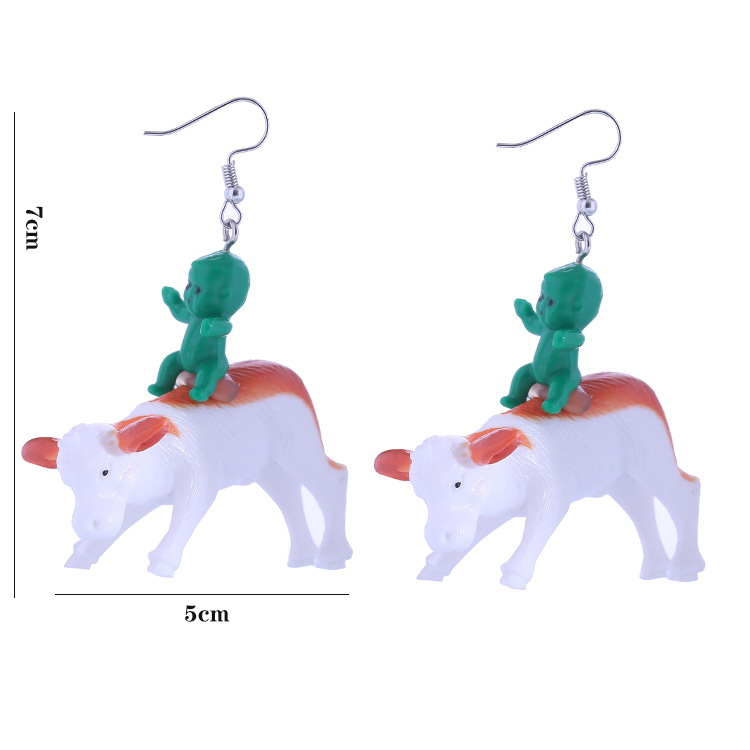 Funny Cartoon Animal Cute Baby Doll Earrings Wholesale display picture 10