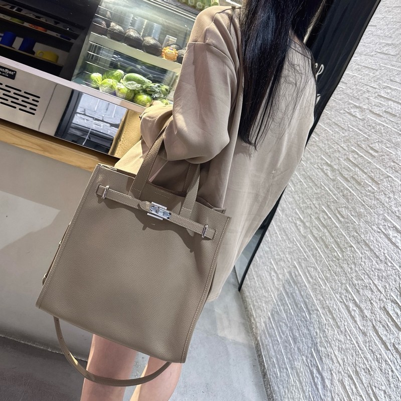 大容量高品质新款铂金跨境真皮女包头层牛皮斜挎手提锁扣凯莉大包|undefined