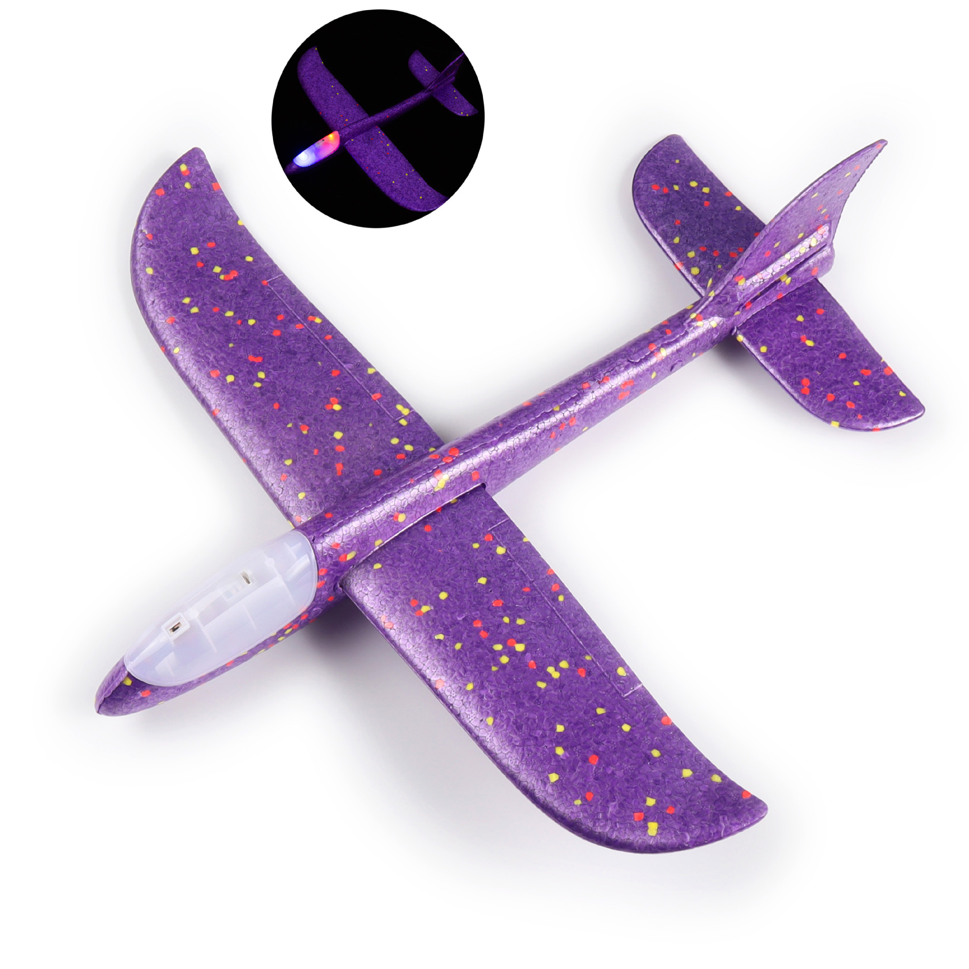 전신 조명 48cm 손으로 던지는 항공기 (보라색)