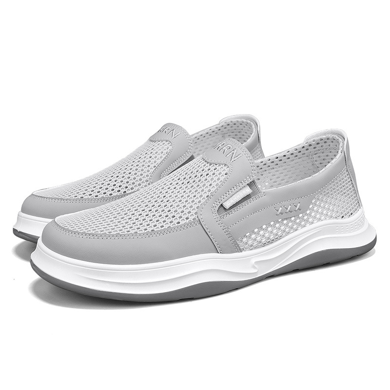 Zapatos de malla ventilados de verano para hombres zapatos de malla casuales de un pie para hombres zapatos de tela de malla