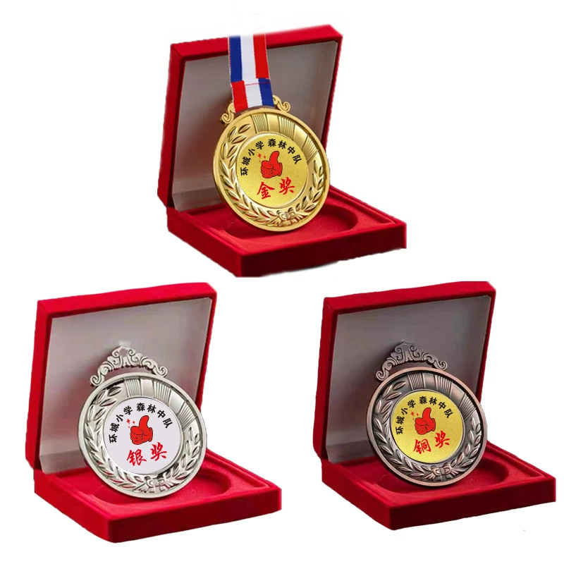 Изготовление металлической медали Металлический детский список Студенческие игры Золотая медаль Детский сад Выпускной Почетная медаль Призы