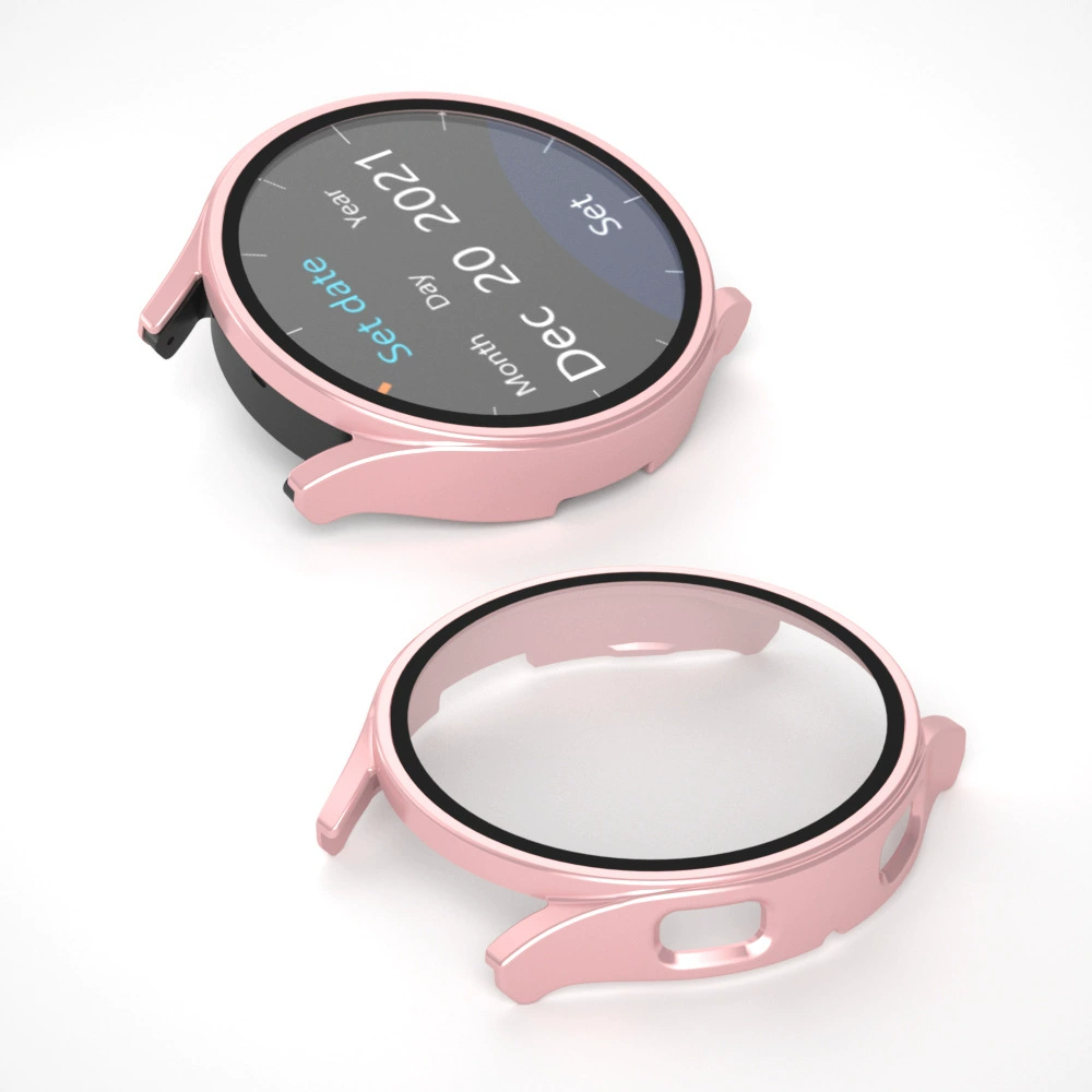 Подходит для Samsung Galaxy Watch7/6/5 поколений, PC хромированный корпус с закалённой пленкой, интегрированный чехол 40/44 мм