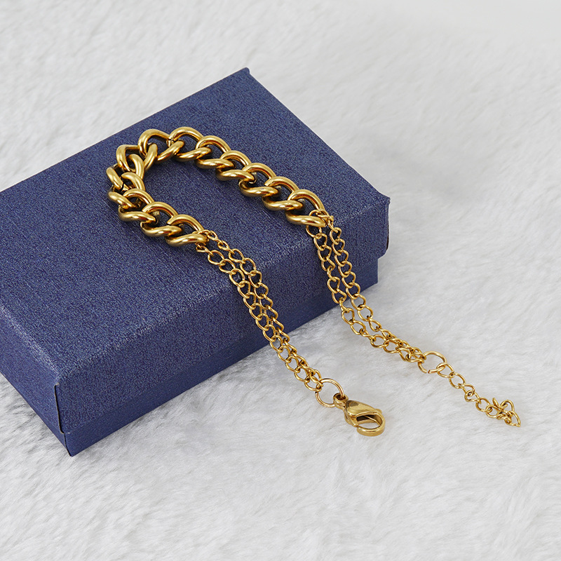 Bracelets Classification 304 Stainless Steel Chain Material Fashion Geometric Titanium Steel Bracelets