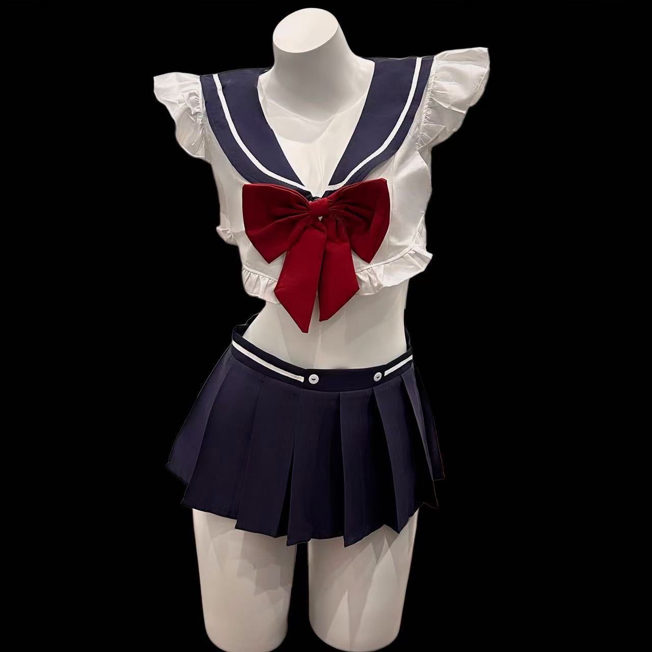 Dormila Sexy Lingerie Sexy Preppy Style Miniskirt Uniform Pure Desire Jk Temptation Pajamas Sexy Sailor Suit Set