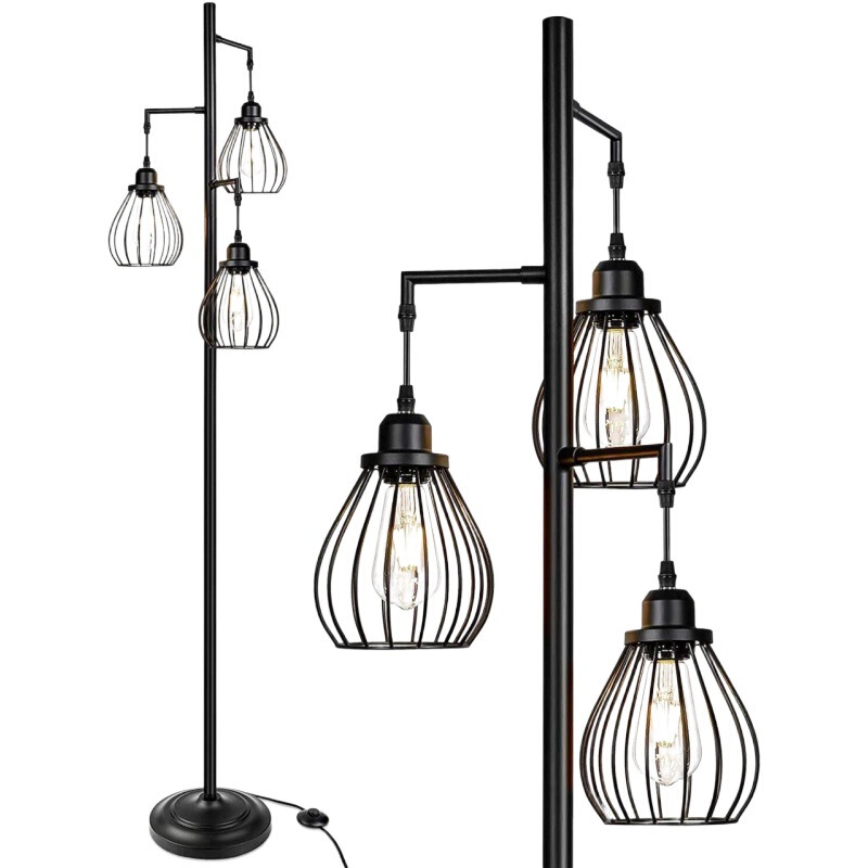 Living room floor lamp led American rustic antique creative industrial tree lamp office wayfair bedroom floor lamp