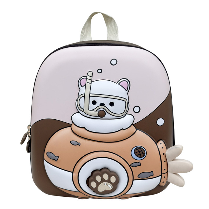 Cartoon estereoscópico Eggshell mochila infantil infantil caricatura lindas mochila para niños de clase media pequeña mochila ligera