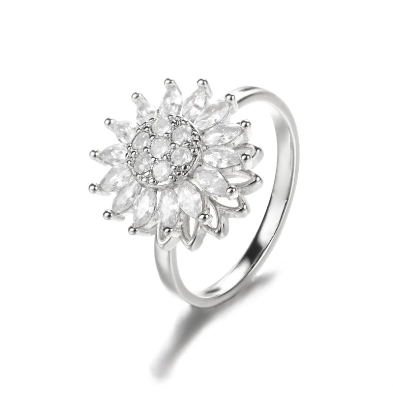 Ring, Amazon, diamond encrusted, 18 carat, flowered