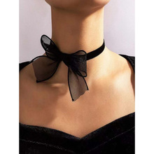 R 37598 Lace bow choker ��˿��������Ȧ�羳����ͨ��