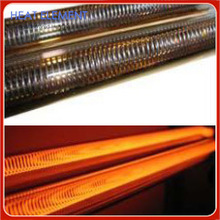 双孔红外线加热管半镀金中波加热管 孪管发热管 远红外线加热灯管