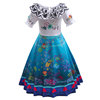 Children's small princess costume, clothing, long skirt, cosplay, with short sleeve