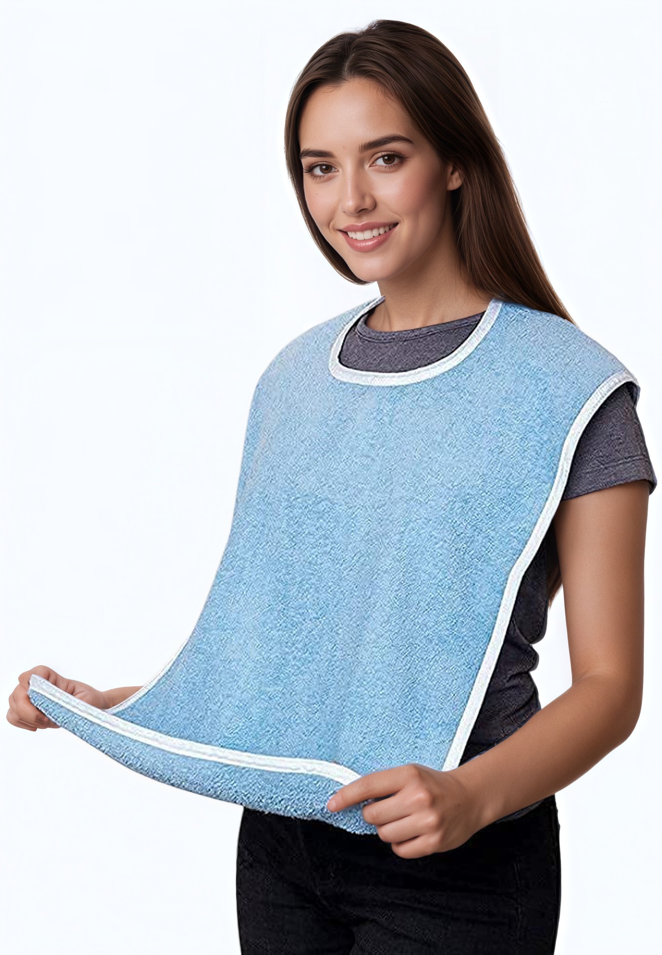 Toalla de saliva multiusos antiincrustante para ancianos, babero para hemiplejía