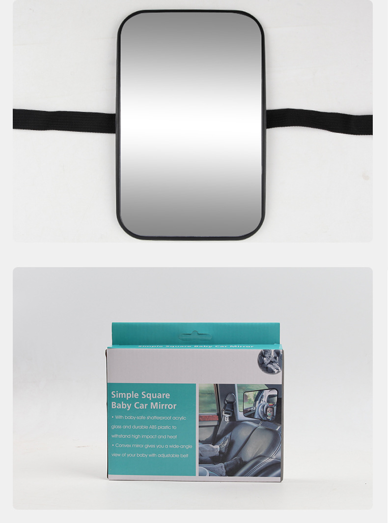 Car Rearview Mirror, In-Car Acrylic Baby Rearview Mirror, High-Definition Baby Car Rearview Mirror, Safety Seat Observation Mirror