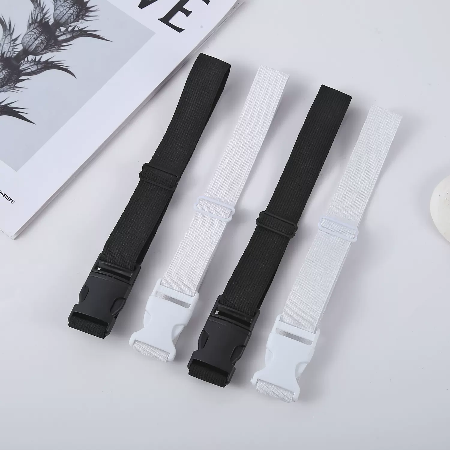 厂家批发插口松紧捆绑带 塑料针织固定绑带 腿袜防滑肩带