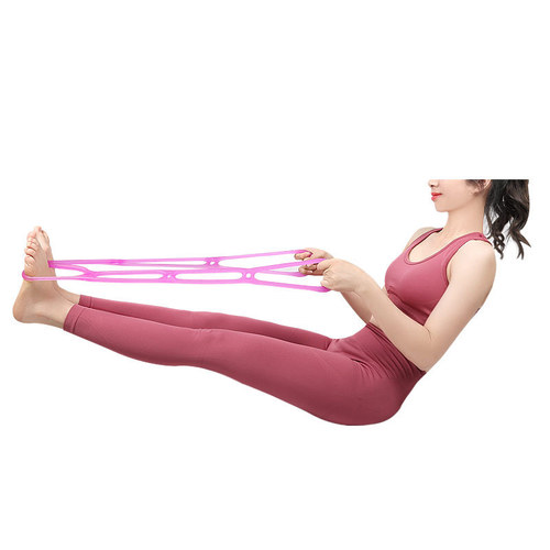 Seven-hole tension rope multi-functional muscle strength training device yoga body fitness stretching elastic flexibility tensioner