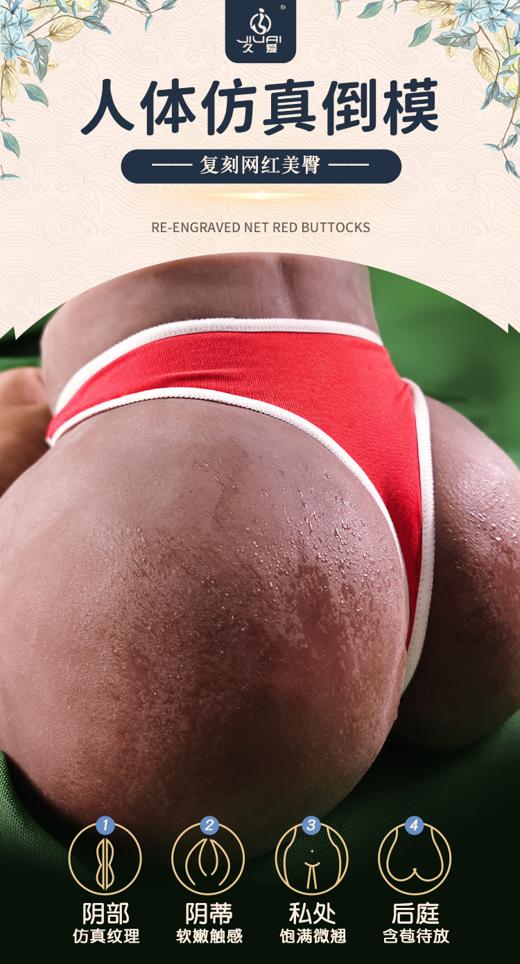 Jiuai Xiaoyeji Hip Masturbator TPE Half-body Male Stroker Toy — detail image 1