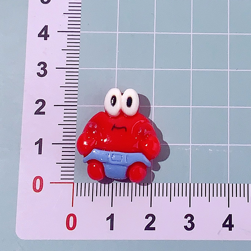 Nuevo SpongeBob pie estrella diy accesorios de resina pegamento crema caja de teléfono móvil adornamiento de pelo agujero agujero botón de zapato llavero