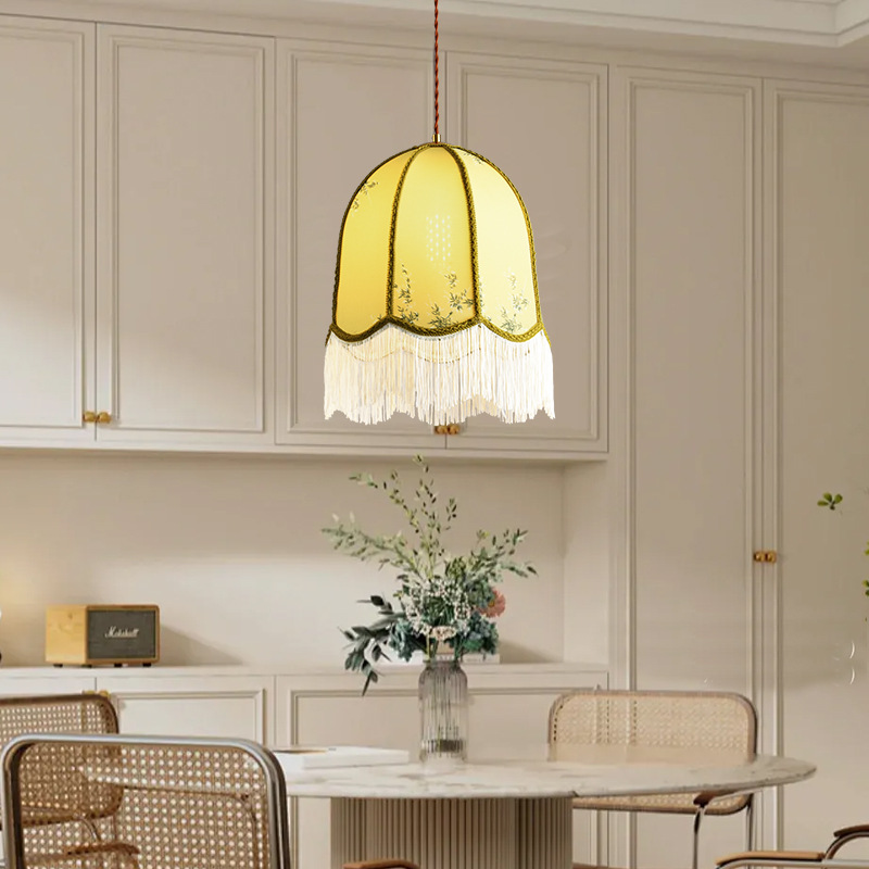 Lámpara del restaurante chino estilo nacional estilo nuevo tela retro sala de estar dormitorio sala de té bar lámpara de atmósfera lámpara decorativa