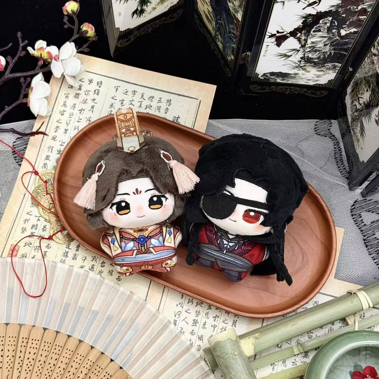 Tian Guan Ci Fu Anime Merchandise: Xie Lian and Huacheng Themed 10cm Cotton Doll, Cute Plush Toy, Gift Pendant