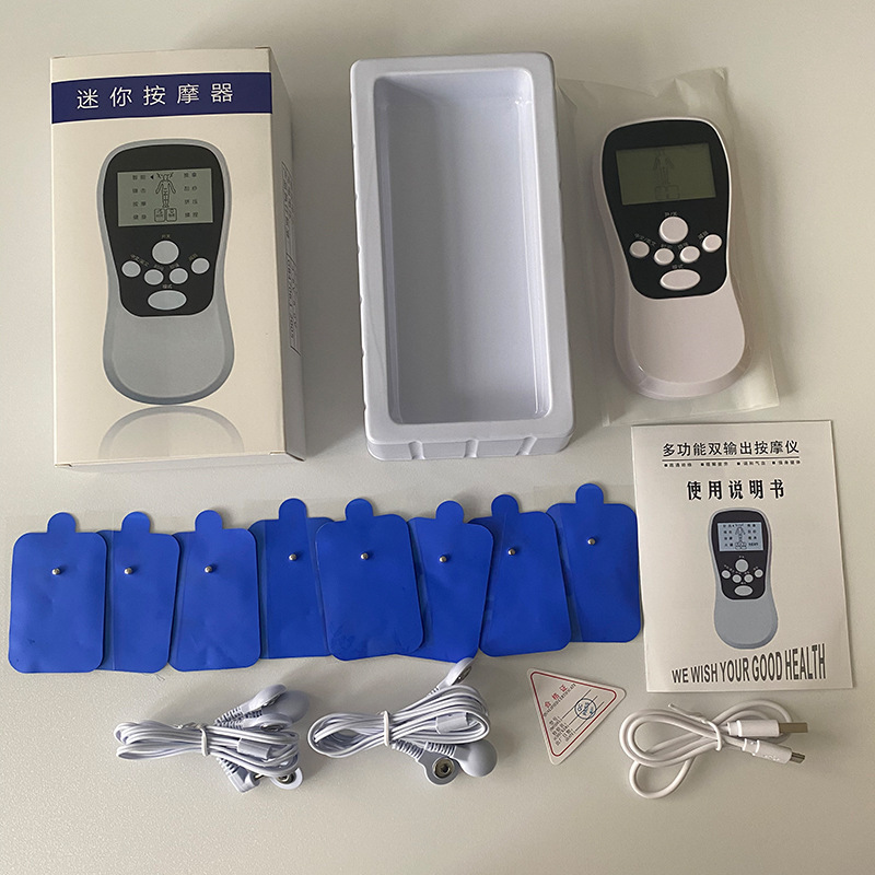 メーカー現物ブルースクリーン双出力マッサージ器パルスミニ頚椎肩口理学療法器デジタル経絡マッサージ器|undefined