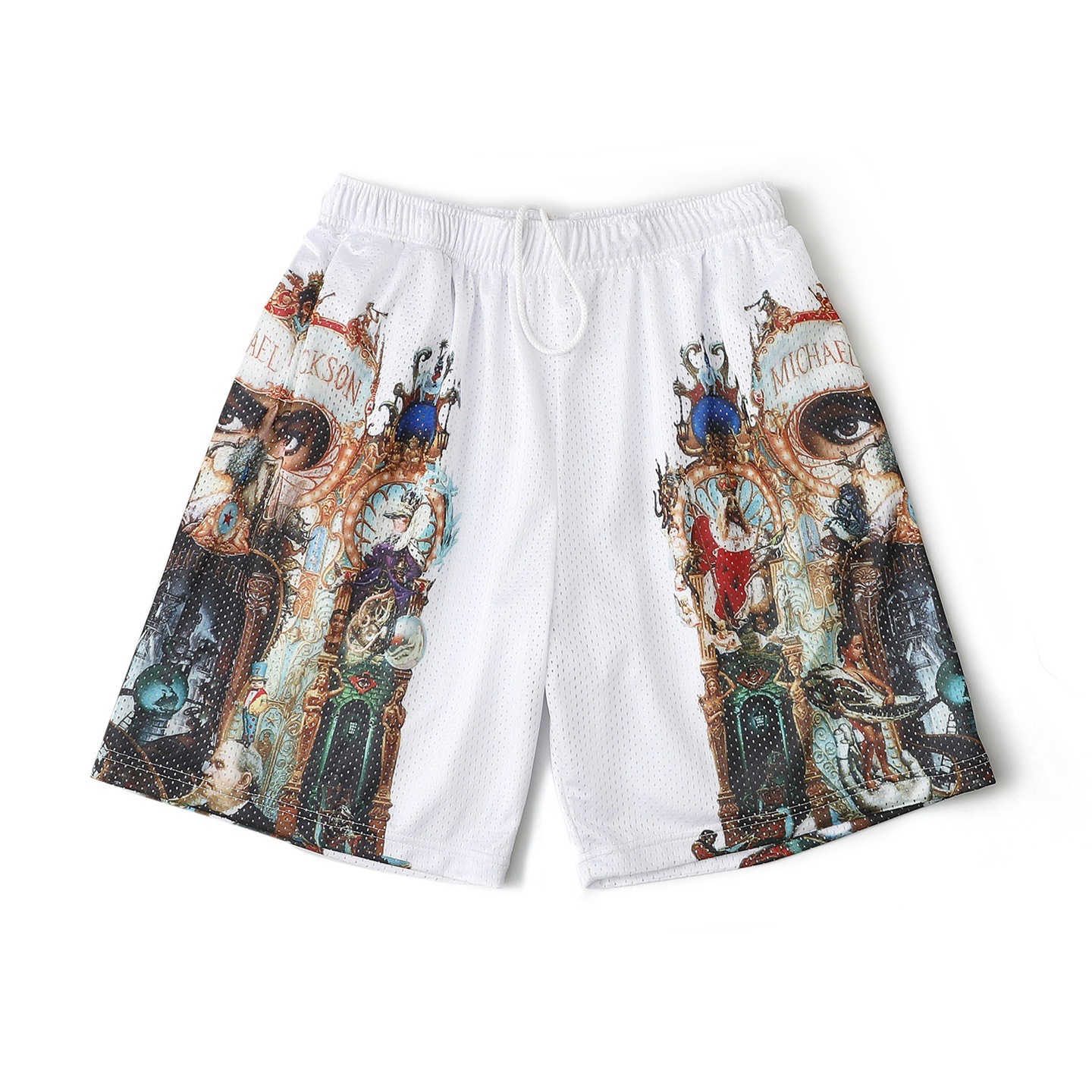 Shorts Deportivos de Malla Transpirable con Estampado Artístico SUP | Estilo Hip Hop