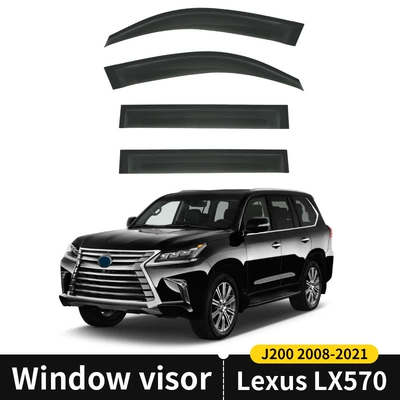 Rain shield – LX500 Window visor - standard-packing-without-logo-lexus-lx570-mk3-j200-2008-2021-no-bright-strips-wb-rain-shield