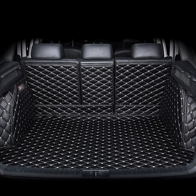 Trunk Mat – right-hand drive car-specific full-cover - trunk-fully-enclosed-modelblack-gold-no-installation-required