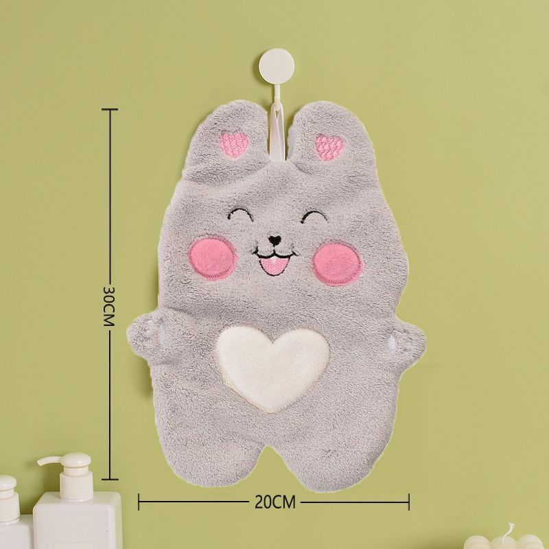 漫画の動物のハンドタオル、かわいい吸収性キッチン糸くずの出ないハンドタオル、キッチンの厚くて臭わないタオル|undefined