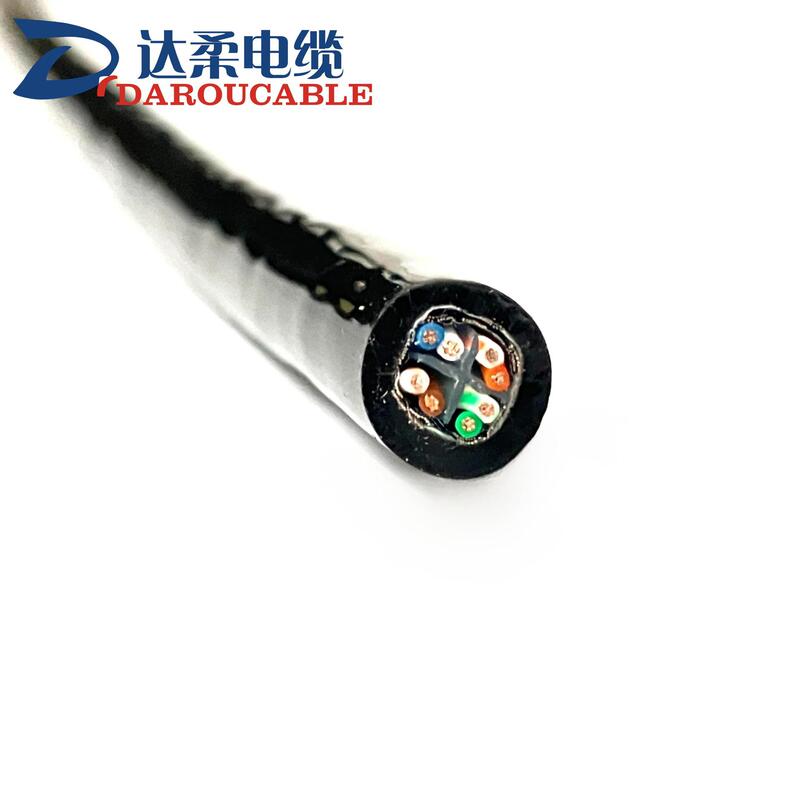 Outdoor Shielded Flexible Network Cable, Category 5E Ftp-Cat5E-R, Waterproof, Anti-Freeze, Anti-Uv, Anti-Tensile, and Anti-Drag Outdoor Shielded Flexible Network Cable, Category 5E Ftp-Cat5E-R, Waterproof, Anti-Freeze, Anti-Uv, Anti-Tensile, and Anti-Drag