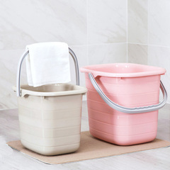 Plastic thickened rectangular handle water storage bucket large bucket household mop bucket plastic bucket small square bucket laundry bucket