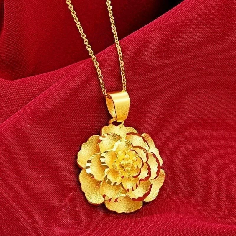 2025 новый женский многослойный кулон с розами щедрый красивый ожерелье с цветами роз элегантный кулон с цветами