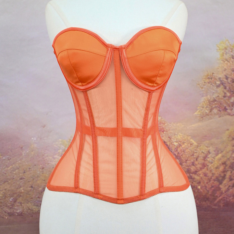 Cross-Border New Style with Steel Rims, Breathable Mesh, See-Through Fishbone Body Shaping Top, Sexy Push-Up and Tummy Control 3201 Upgraded Version